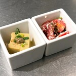 幻の和牛と豊洲目利き鮮魚 モルゲン - 前菜2種