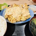 酒と魚とオトコマエ食堂 - オトコマエチキン南蛮定食。