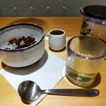 銀座立田野 - 豆かん、煎茶