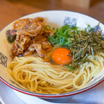 肉玉中華そば 轟 - 料理写真:肉玉ＴＫＭ(タマゴかけ麺)☆