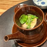 もちづき - 土瓶蒸し〜松茸、車海老、鱧、銀杏、巻き湯葉
