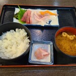 茅ヶ崎 海ぶね - お刺身定食　並　全景