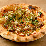 Duck teriyaki chicken pizza