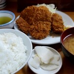 Tonkatsu Yamabe - 『ひれかつ定食』¥1050ｰと単品『カキフライ』¥220ｰピンぼけスマン