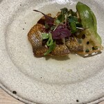 蕩 - 鮮魚炭火焼き　黄金柚子胡椒のペペロンチーノソース(^｡^)