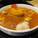 松屋 - マッサマンカレー 御飯大盛り840円 ポテトサラダは無料