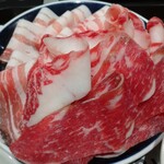 Hitorishabushabu Nanadaime Matsugorou - 多香味豚バラ（150g）＋カルビ（50g）