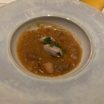 RISTORANTE E'VOLTA il cielo - 生落花生とイタリア産豆のスープ
