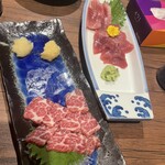 さわらび - 馬刺し、まぐろ刺し