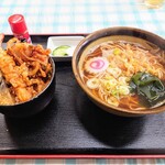 丼亭 - たぬきそば＋ミニ天丼=530円