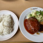 ジョイフル - 日替わり　500円　ハンバーグ＆ポテトコロッケ