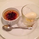 ル・メッサージュ - デザート(洋梨シャーベット、パイン、リンゴ、プリン)