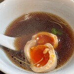 らぁ麺 紫陽花 - つけ麺（黒豚わんたん、味玉）