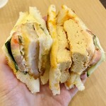 ブーランジェリ･エ･カフェ　オブジェ - エビカツ？サンドとタマゴサンド♡ おいしすぎたჱ̒ ｰ̀֊ｰ́ )♡