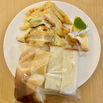 ブーランジェリ･エ･カフェ　オブジェ - サンドイッチ♡牛乳食パン♡フルーツとクリームデニッシュ♡