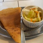 パスタとクレープ食堂 ノンナ - ミニクレープとサラダ