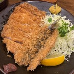 とき和 - ロースカツといわしフライ、いわしは何も付けずそのままが旨い