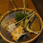 Adachiya Ryokan - 鶏、里芋、揚げ、鮎