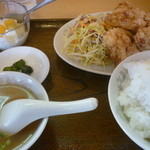 生香楼 - 鶏唐揚げ定食（ご飯大盛）
