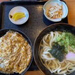 正八郎うどん - カツ丼セット　うどん並もり