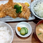 酒楽 ら・せらん - エビフライ、チキンカツ、茄子＋カキフライ１個追加