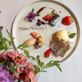 メッセージプレート・バースデープレート無料でご用意いたします