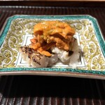 京天神 野口 - ◆穴子（淡路島）と雲丹（和歌山）の先付け