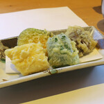 小来川 山帰来 - サクサクの野菜の天ぷらと､