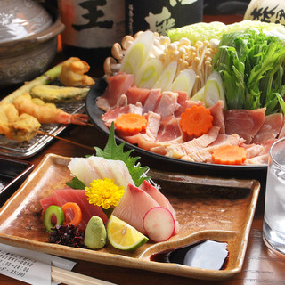 瀬戸の旬な新鮮魚介をお刺身・串揚げでご堪能頂きます！