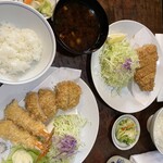 丸五 - 盛り合わせセットとロースカツセット