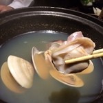 Rakuda Bettei - 蛤しゃぶしゃぶ、蛤がデカイ