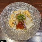 口福菜 亀吉 - 三重　平政・宮城　槍烏賊　牡蠣油と紹興酒のソース