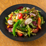 Green salad of farm vegetables ~ Homemade fermented apple dressing ~