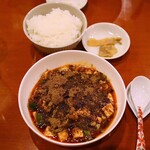 中菜Labo.朝陽 - 最強麻婆豆府(1,000円)
      白ご飯･搾菜･デザート付き
      (山椒大盛り)