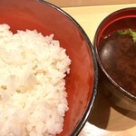 てんぷら 松月 - 御飯・赤だし