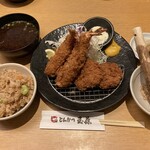 Tonkatsu Tamafuji - 海老2ひれ2定食