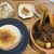 土鍋スープカレー 近江屋清右衛門 - 料理写真:京の肉赤ワイン煮込みスープカレー（トッピングフライドオニオン、炙りチーズ）、ポテトサラダ
