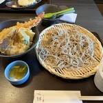 めん処 元禄 - 大海老天丼と、蕎麦ランチ