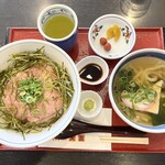 天丼家 天吉 上中野店 - ネギトロ丼+ミニうどん