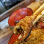 天ぺい - 再度、ピンボケ穴子天の断面