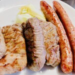 たんや善治郎 仙台駅前本店 - 牛タン極太牛タンソーセージ定食\(//∇//)\