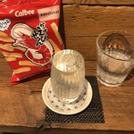 麹町いづみや しろ - カルビーかっぱえびせん、栄光富士 黒狐 純米大吟醸無ろ過生原酒