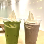 Nana’S Green Tea - 抹茶ソフトクリームラテ＆黒胡麻ソフトクリームラテ