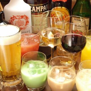 All drinks are available for 350 yen ♪ All-you-can-drink course (for drinks only) are also available!