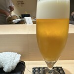 上野 寿司 祇園 - ビール
