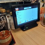 丸源ラーメン - 卓上のタッチパネル