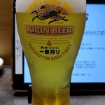 Kanazawa Kaitensushi Kirari - 乾杯セットのビール