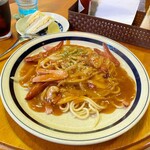 ABCカフェガーデンズ - ミラネーズあんかけスパランチ（ドリンクセット）880円