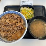 Yoshinoya - 朝牛並つゆだく、みそしる、お新香