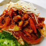 Stir-fried octopus